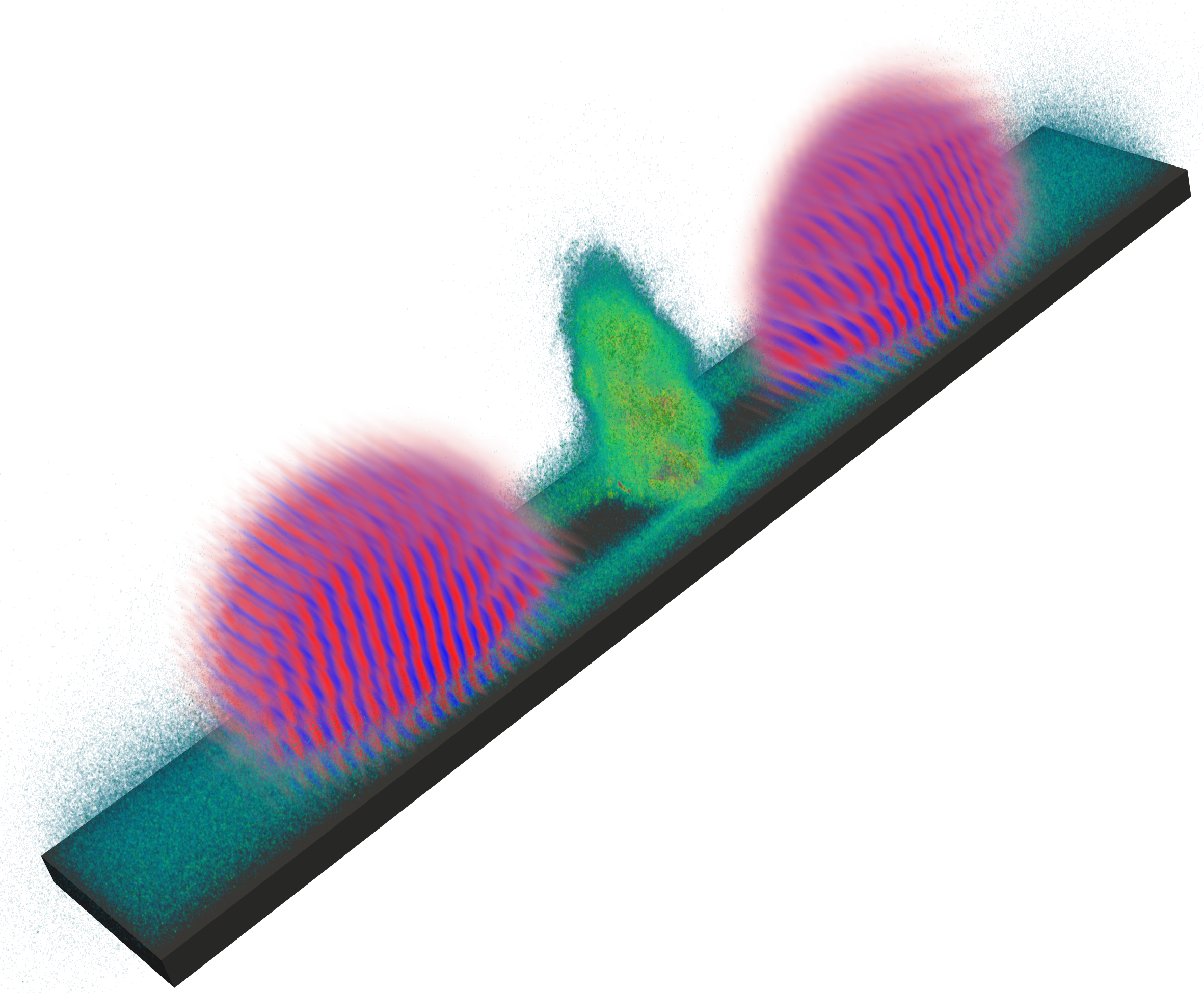 Colliding lasers